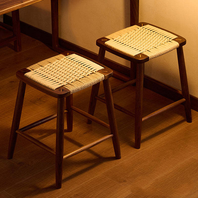 Retro Rope Cherry Wood Dining Chair