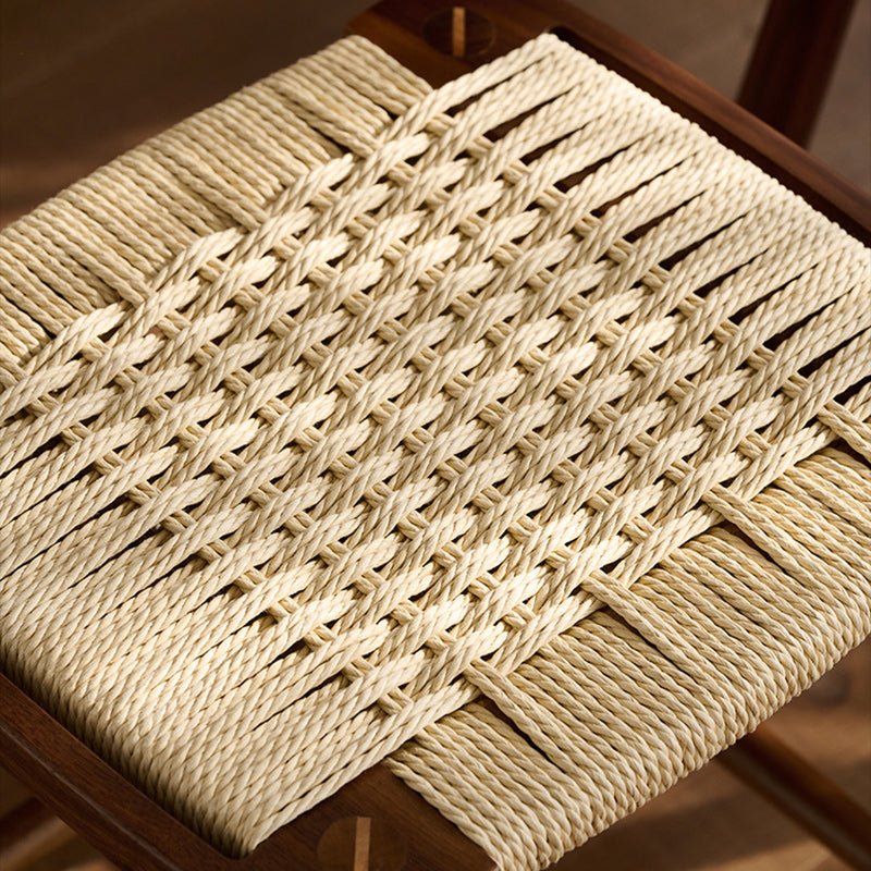 Retro Rope Cherry Wood Dining Chair
