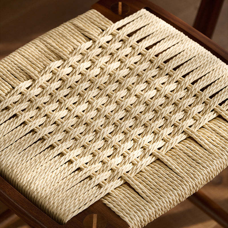 Retro Rope Cherry Wood Dining Chair