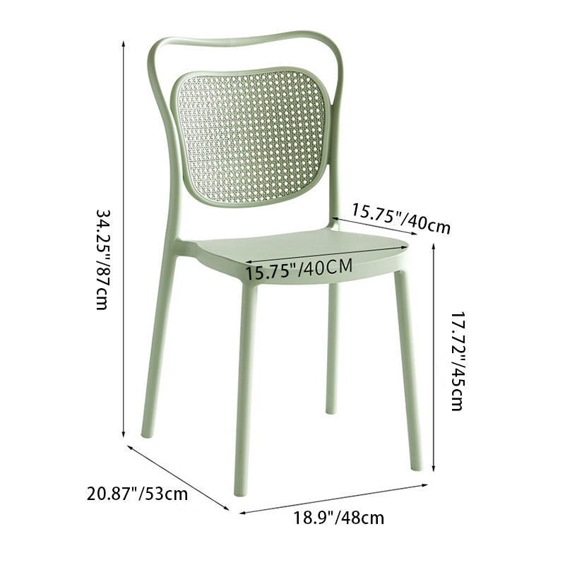 Nordic Macaron Dining Chair — Matcha Green