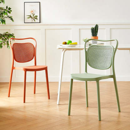 Nordic Macaron Dining Chair — Orange