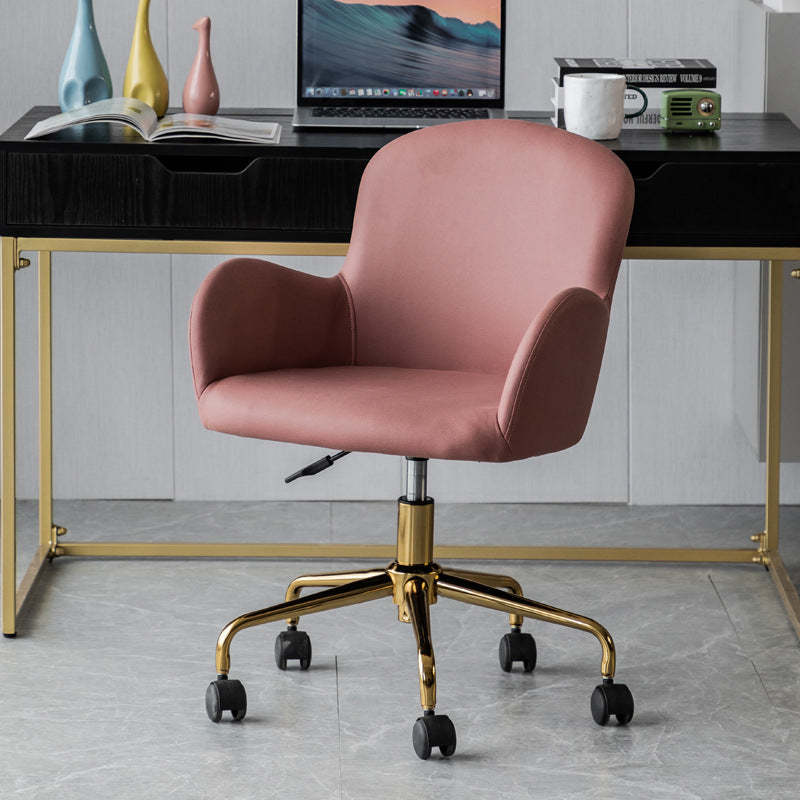 Modern Fabric Stainless Steel Desk Armchair