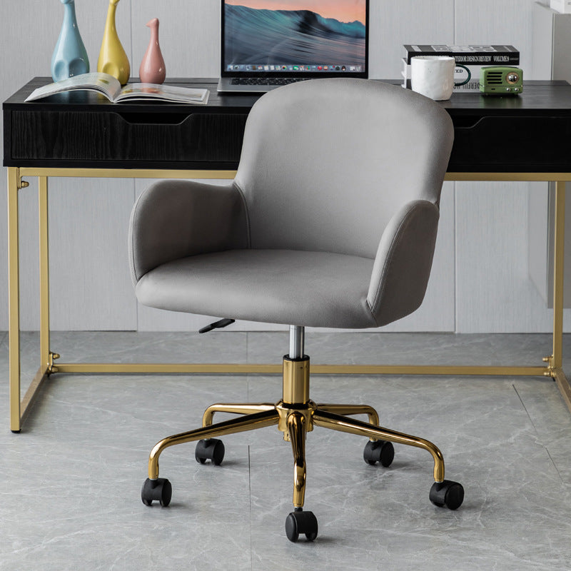 Modern Fabric Stainless Steel Desk Armchair