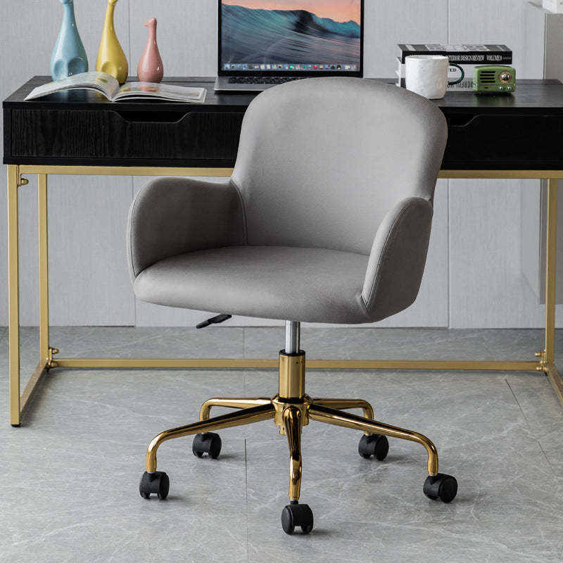 Modern Fabric Stainless Steel Desk Armchair