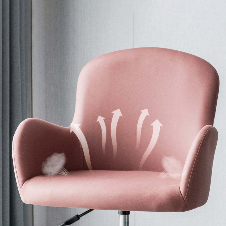 Modern Fabric Stainless Steel Desk Armchair
