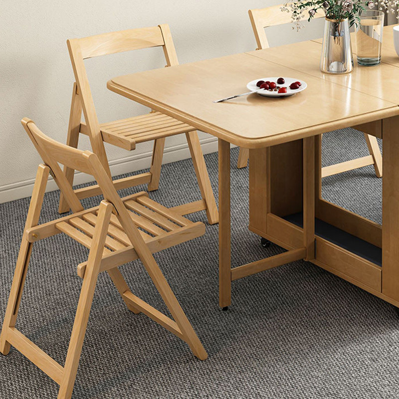 Minimalist Solid Wood Armless Backrest Dining Chair — White