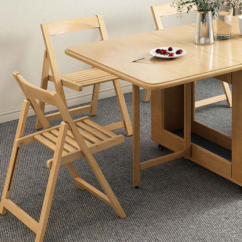 Minimalist Solid Wood Armless Backrest Dining Chair — White