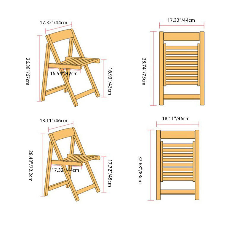 Minimalist Solid Wood Dining Chair — Wood Color