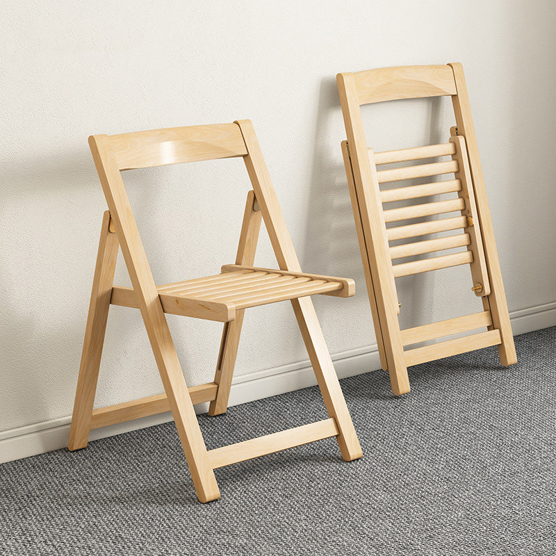 Minimalist Solid Wood Armless Backrest Dining Chair