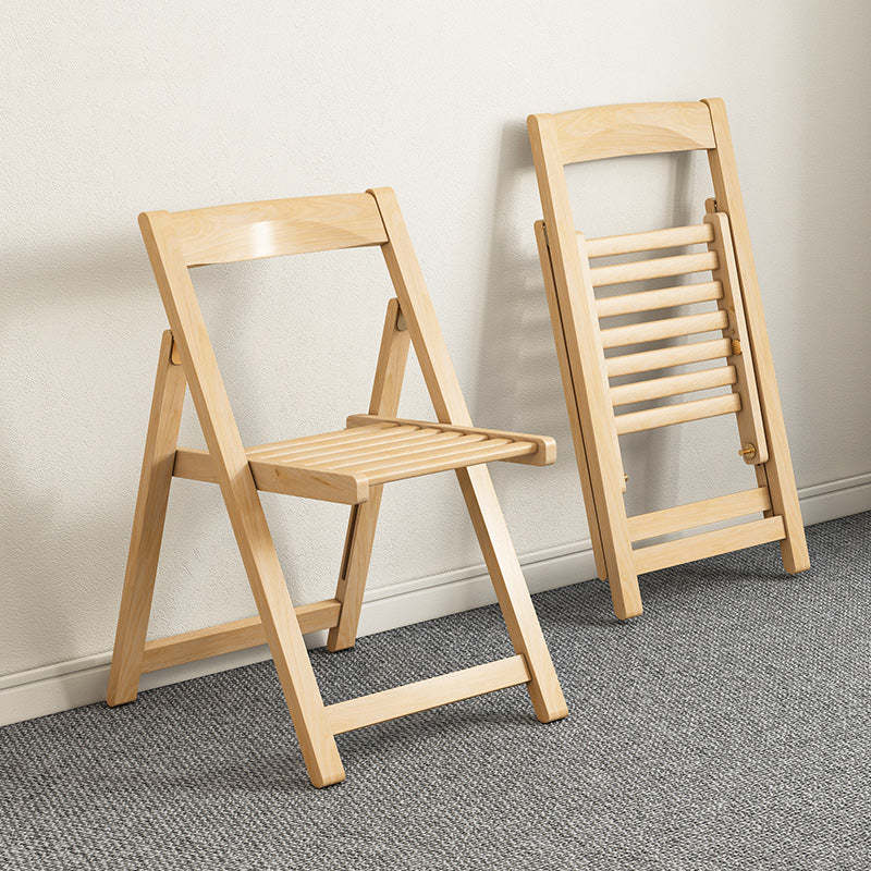 Minimalist Solid Wood Armless Backrest Dining Chair