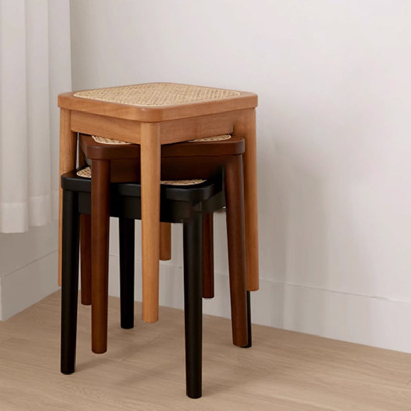 Boho Rattan Solid Wood Dining Chair