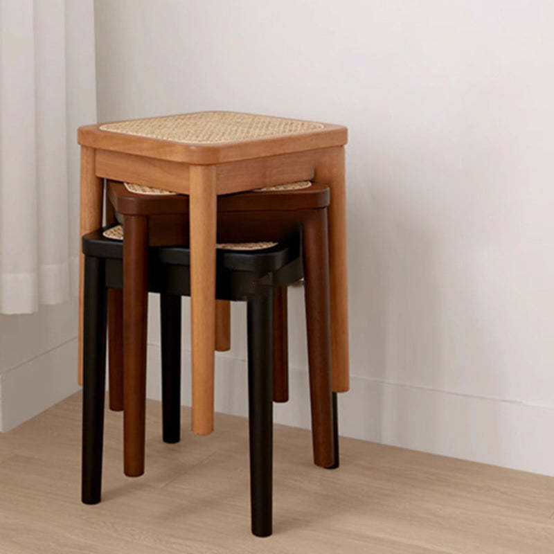 Boho Rattan Solid Wood Dining Chair
