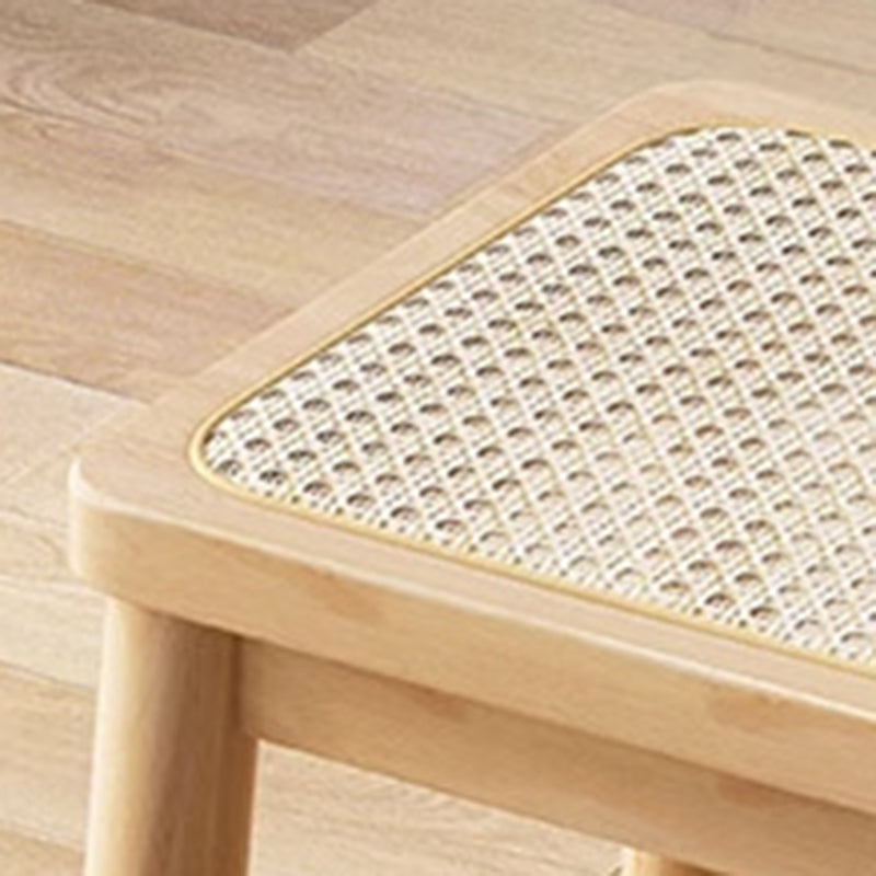 Boho Rattan Solid Wood Dining Chair
