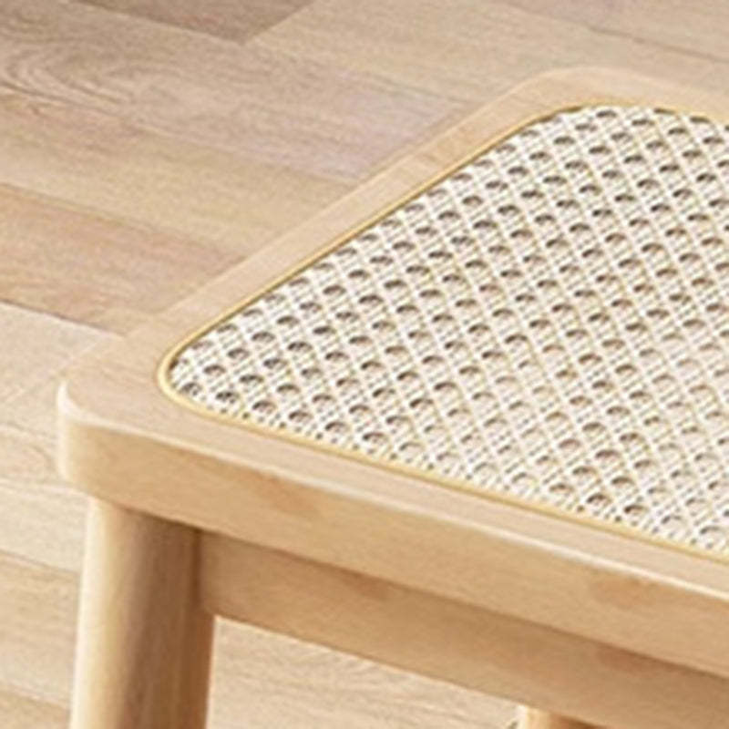 Boho Rattan Solid Wood Dining Chair
