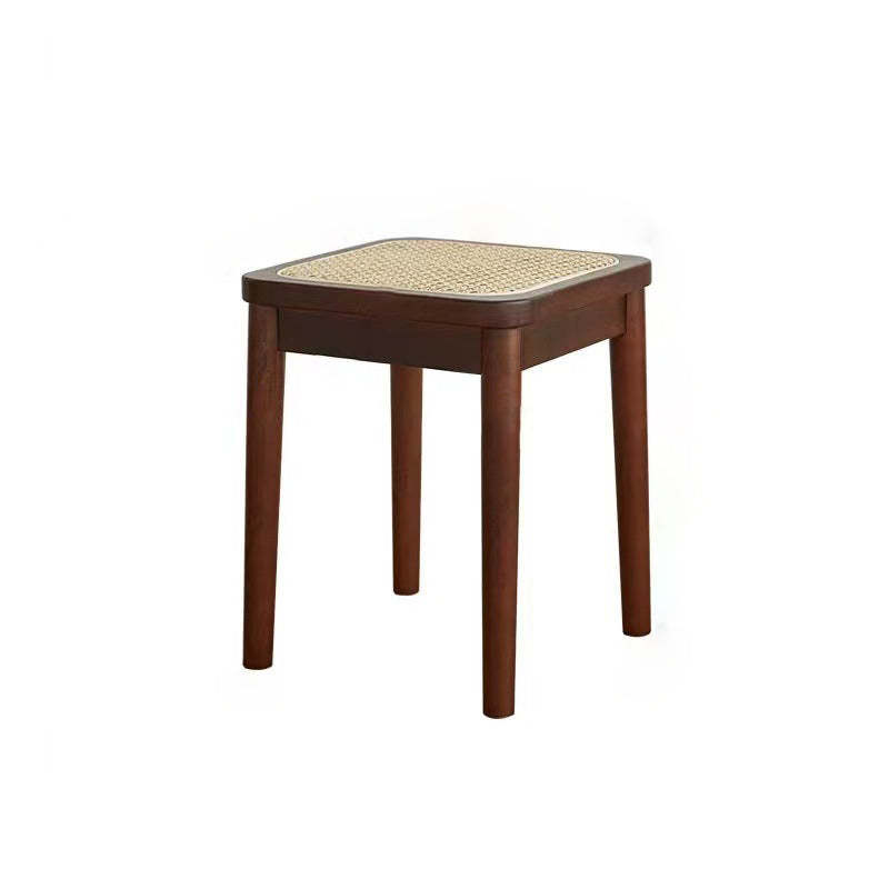 Boho Rattan Solid Wood Dining Chair