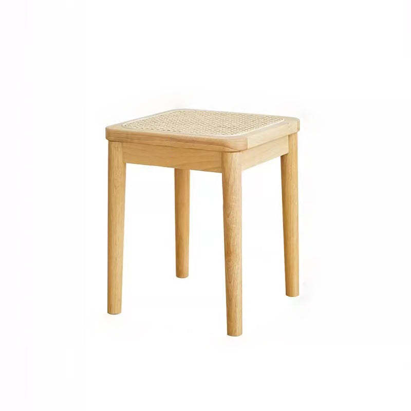 Boho Rattan Solid Wood Dining Chair