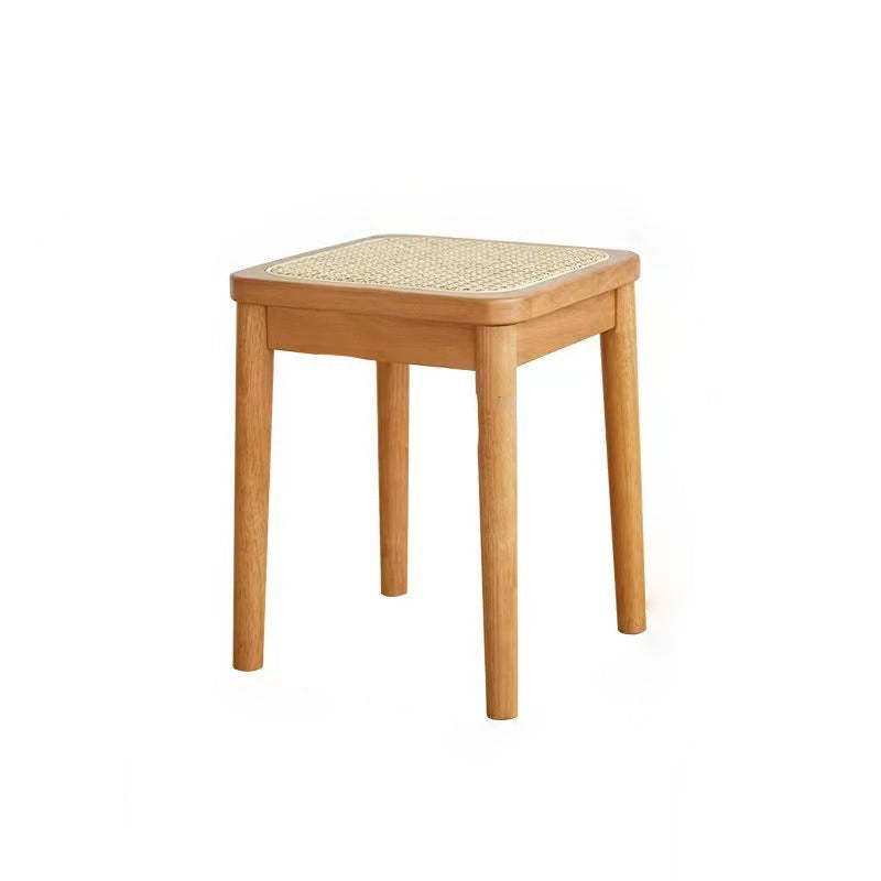 Boho Rattan Solid Wood Dining Chair