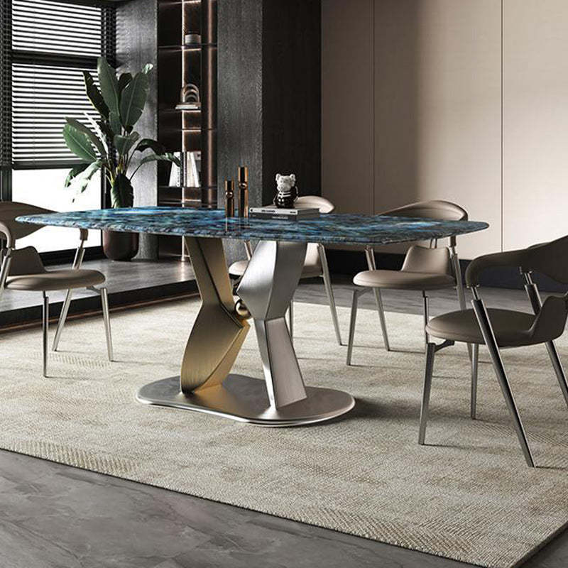 Modern Art Deco Leather Carbon Steel Dining Chair
