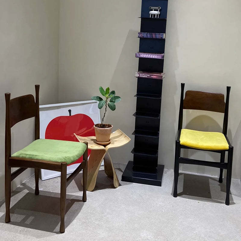 Modern Ash Wood Velvet Dining Chair