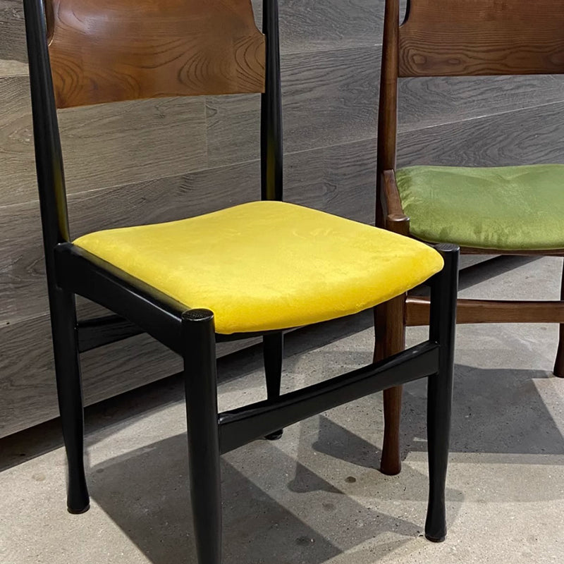 Modern Ash Wood Velvet Dining Chair