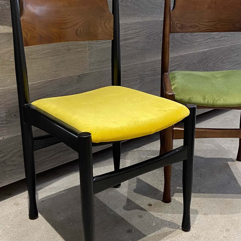 Modern Ash Wood Velvet Dining Chair