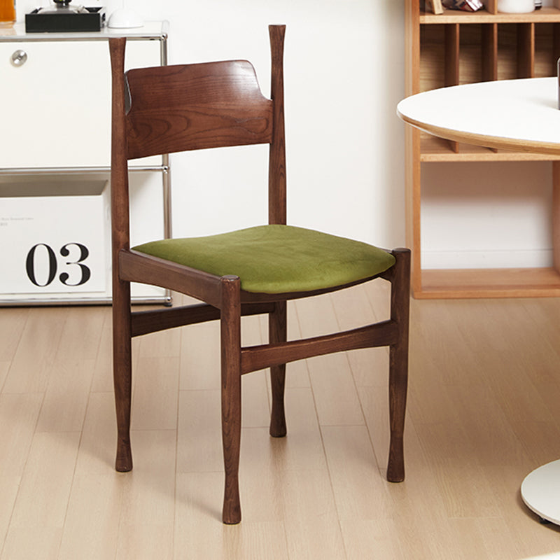 Modern Ash Wood Velvet Dining Chair
