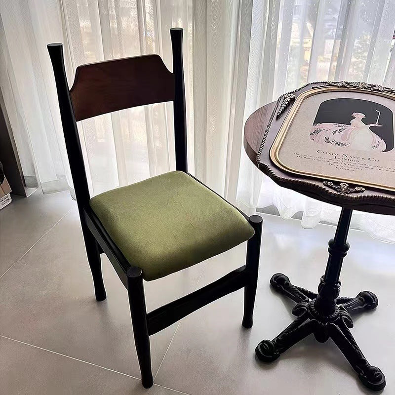 Modern Ash Wood Velvet Dining Chair