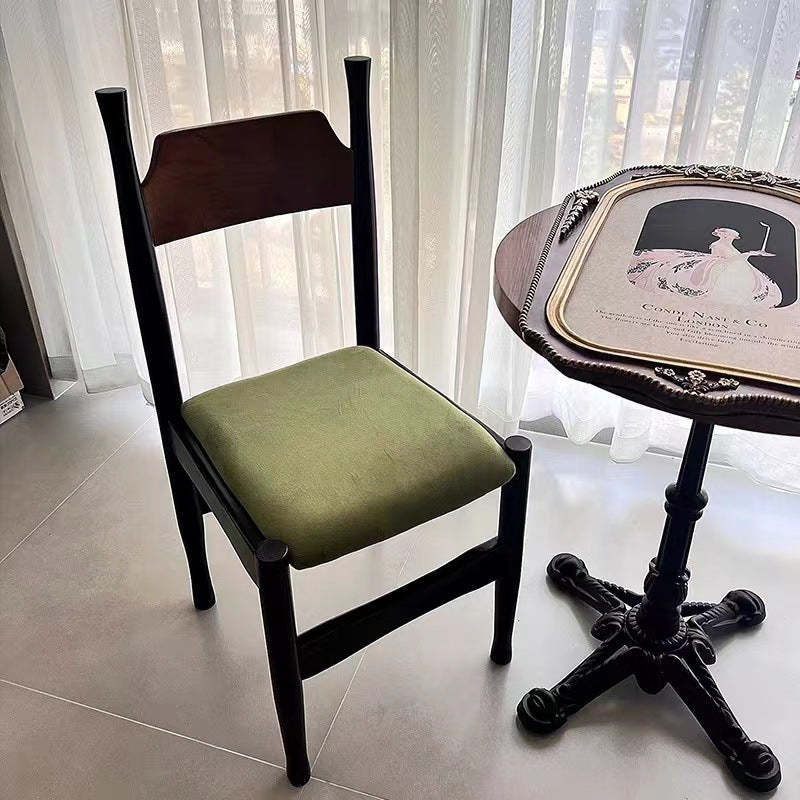Modern Ash Wood Velvet Dining Chair