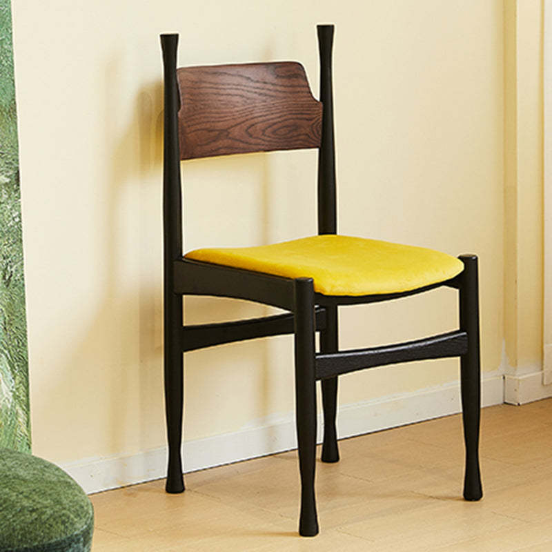 Modern Ash Wood Velvet Dining Chair