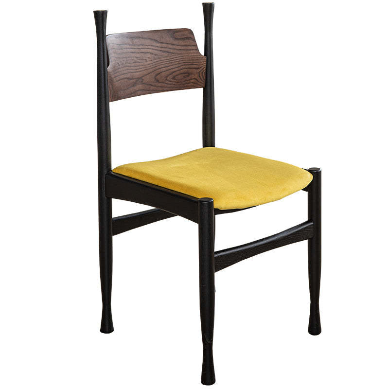 Modern Ash Wood Velvet Dining Chair