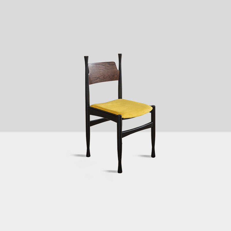 Modern Ash Wood Velvet Dining Chair