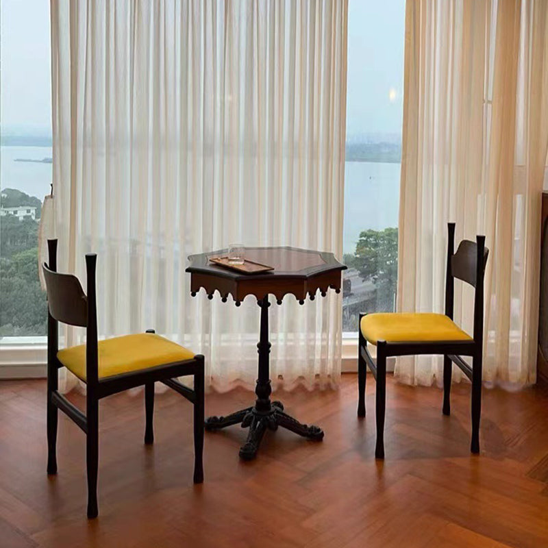 Modern Ash Wood Velvet Dining Chair