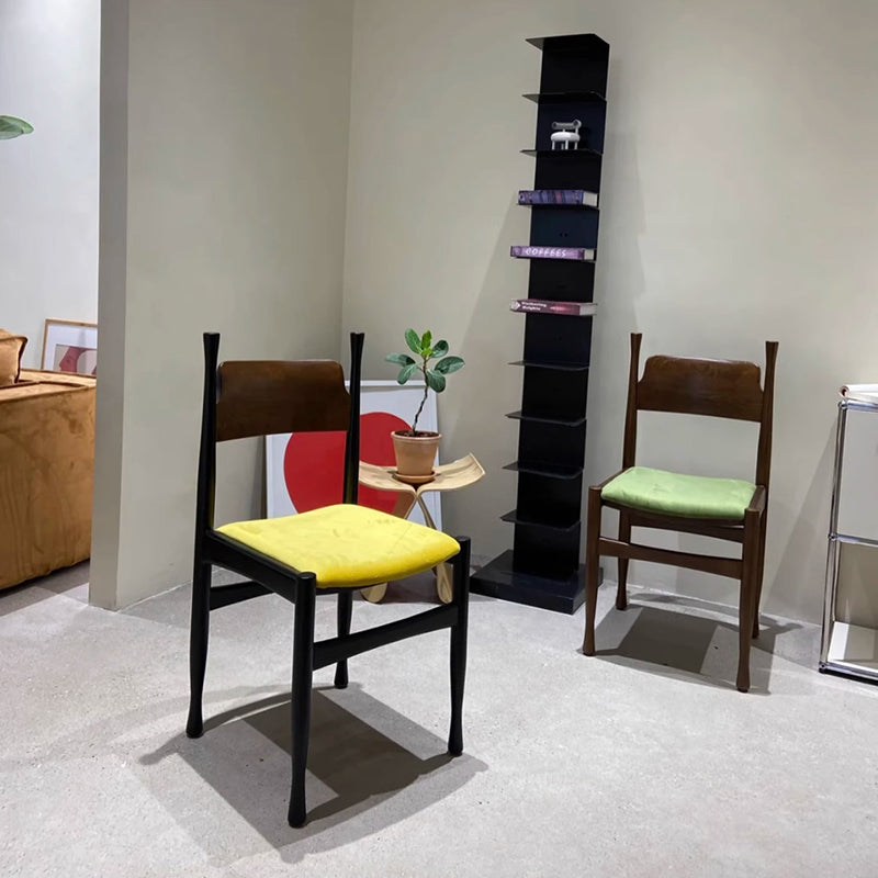 Modern Ash Wood Velvet Dining Chair
