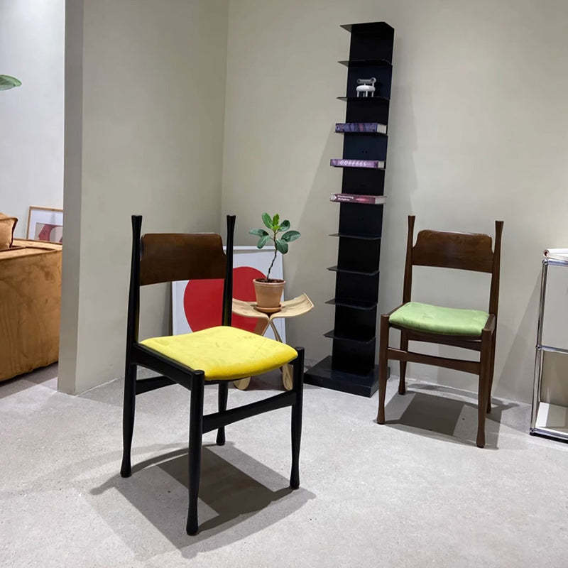 Modern Ash Wood Velvet Dining Chair