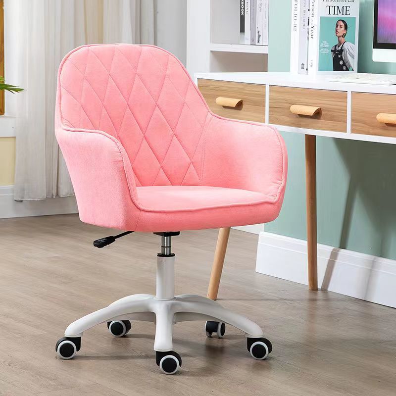 Modern Flannelette Nylon Desk Armchair — Pink