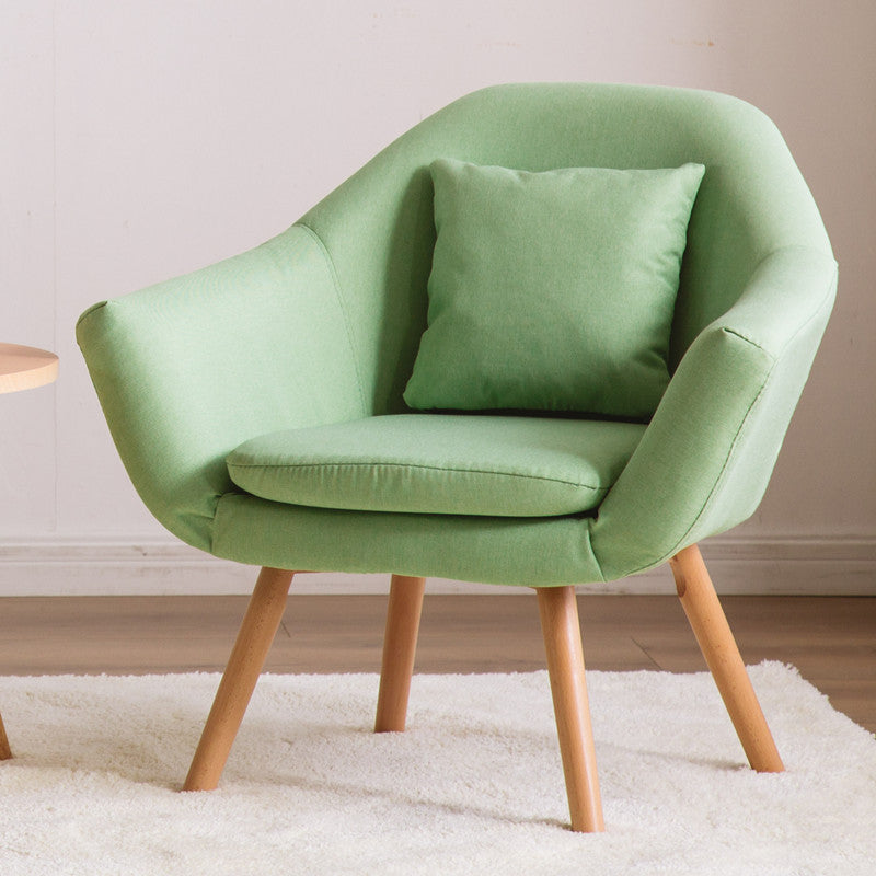 Nordic Cotton Wood Sofa with Armrest