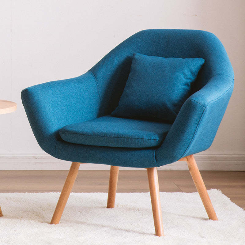 Nordic Cotton Wood Sofa with Armrest