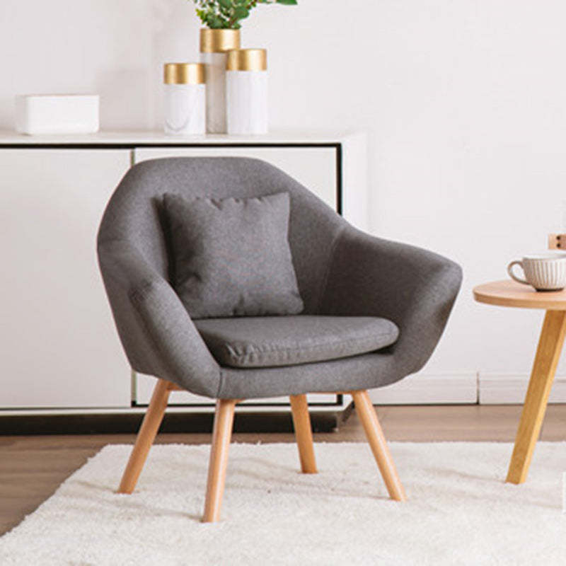 Nordic Cotton Wood Sofa with Armrest