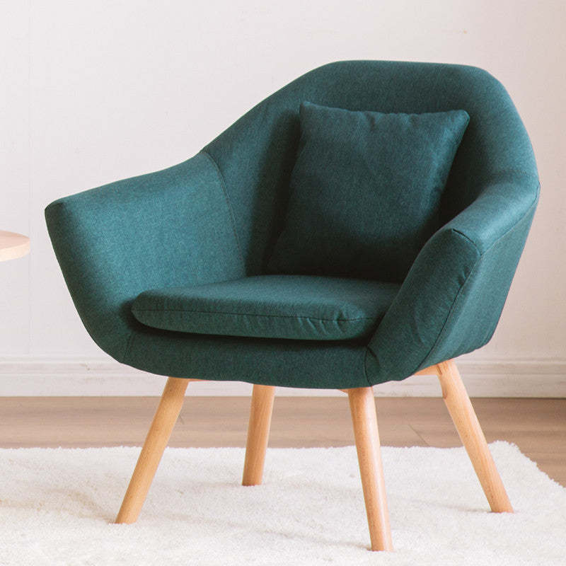 Nordic Cotton Wood Sofa with Armrest
