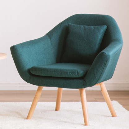 Nordic Cotton Wood Sofa with Armrest