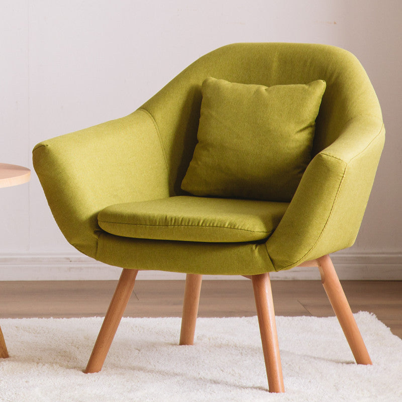 Nordic Cotton Wood Sofa with Armrest
