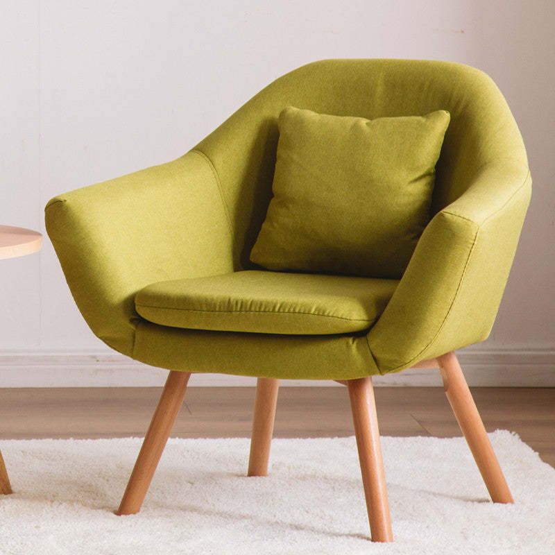 Nordic Cotton Wood Sofa with Armrest