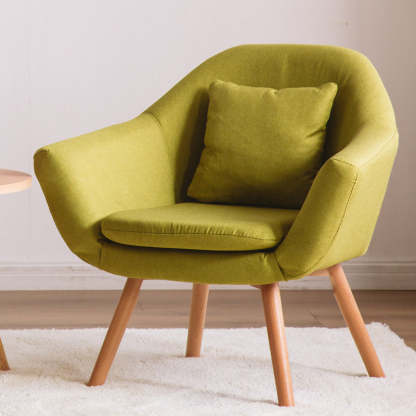 Nordic Cotton Wood Sofa with Armrest