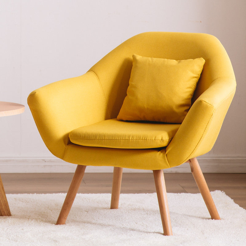 Nordic Cotton Wood Sofa with Armrest
