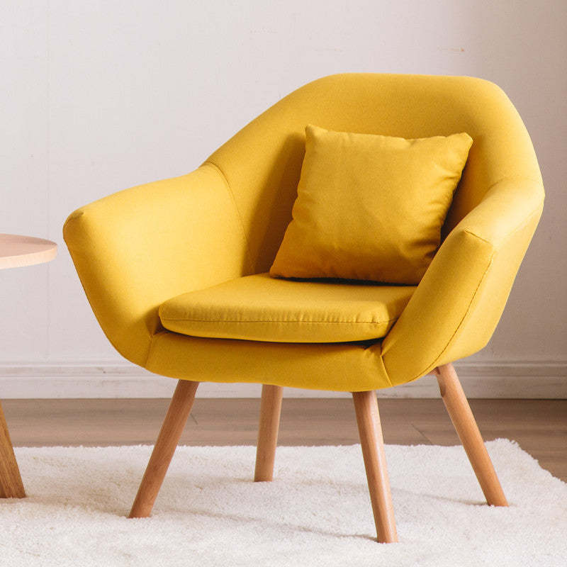 Nordic Cotton Wood Sofa with Armrest