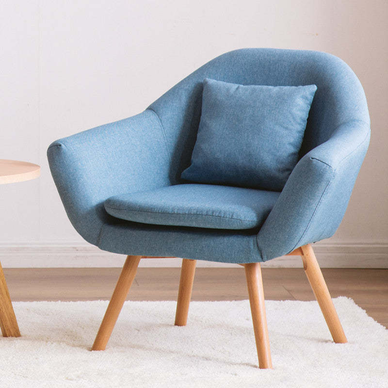 Nordic Cotton Wood Sofa with Armrest