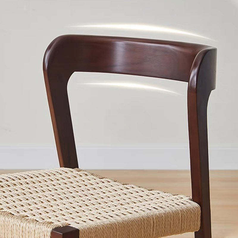 Scandinavian Rope Rubberwood Dining Chair