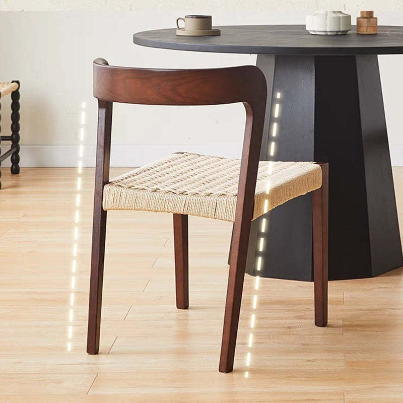 Scandinavian Rope Rubberwood Dining Chair