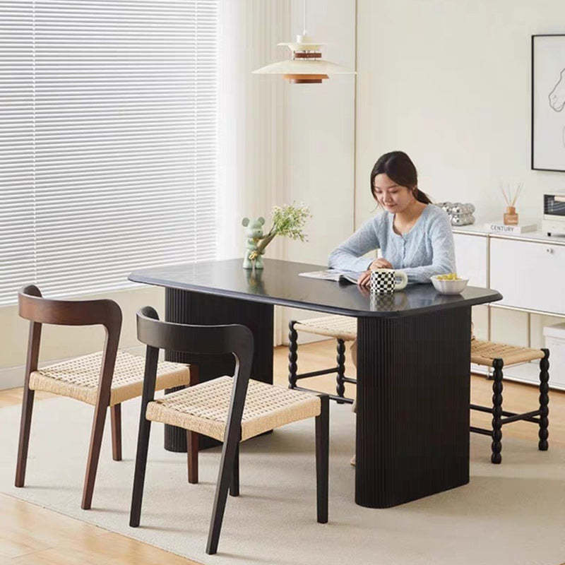 Scandinavian Rope Rubberwood Dining Chair