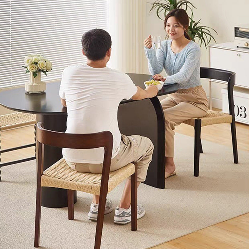 Scandinavian Rope Rubberwood Dining Chair